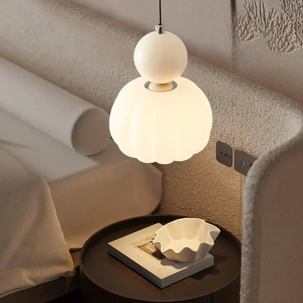 Lámpara Colgante Crema Art Deco - Estilo Bauhaus