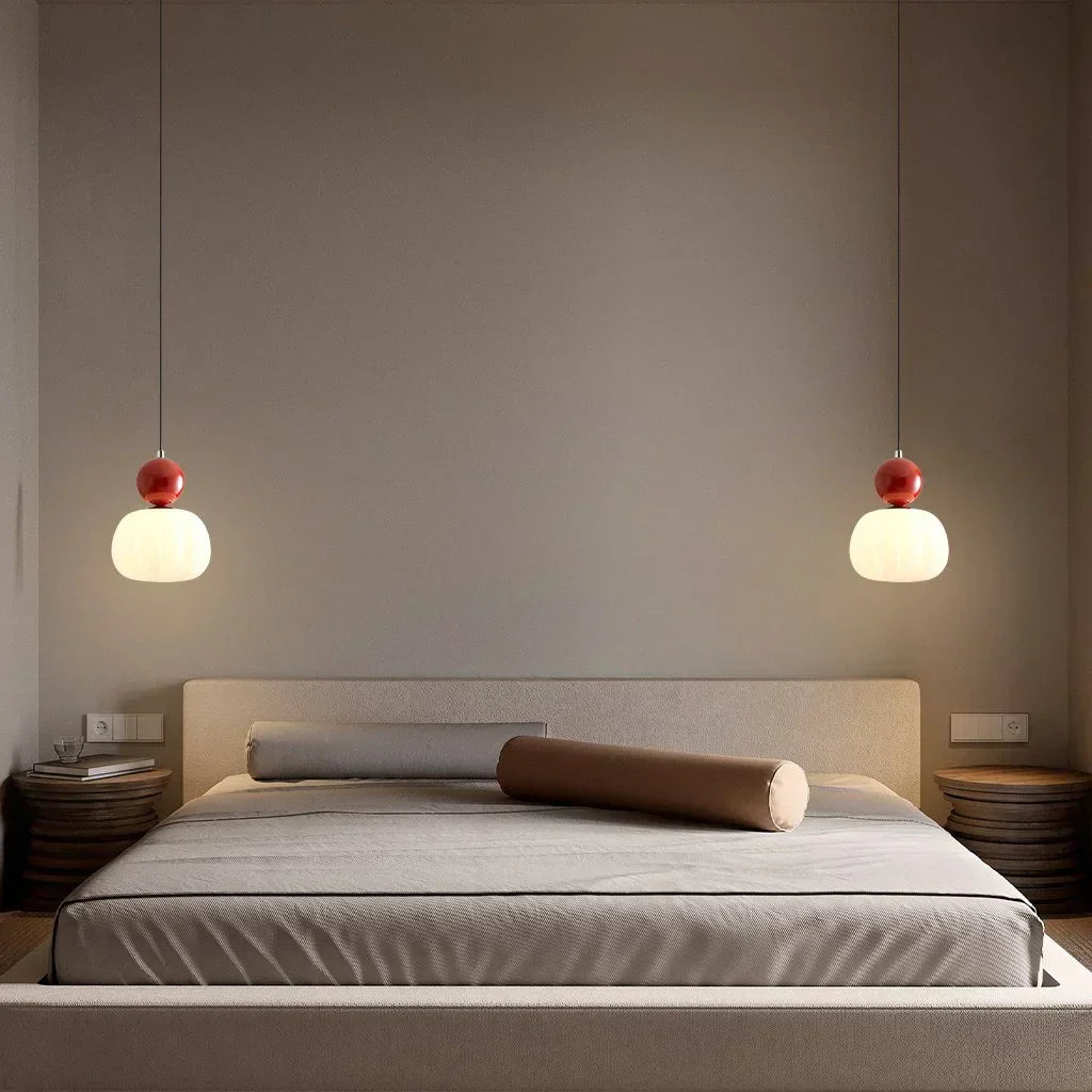 Lámpara Colgante Crema Art Deco - Estilo Bauhaus