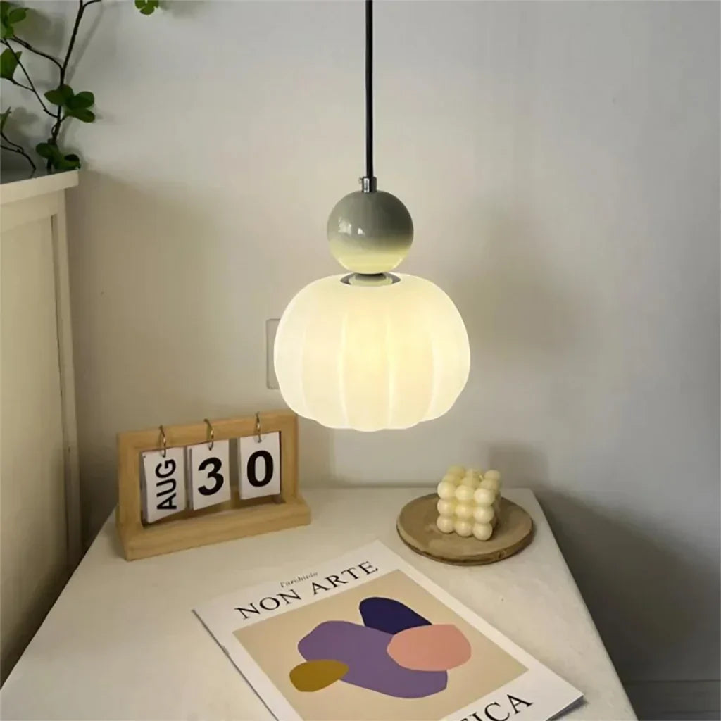 Lámpara Colgante Crema Art Deco - Estilo Bauhaus