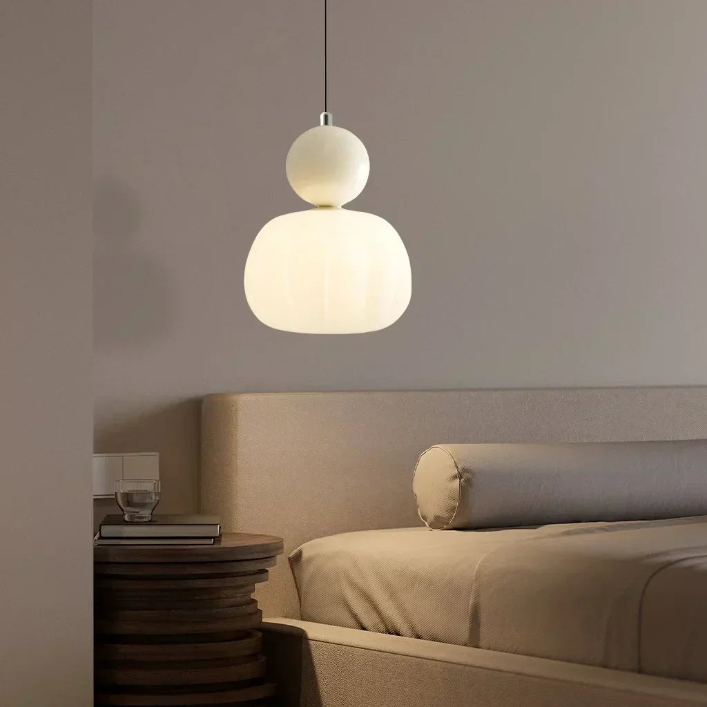 Lámpara Colgante Crema Art Deco - Estilo Bauhaus