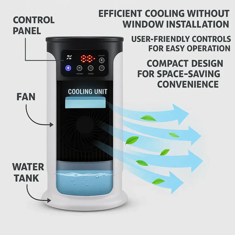 Kalsten | Aire Acondicionado Portátil | Sin Ventanas, Eficiente Energéticamente y Ideal para Uso en Casa y Dormitorios