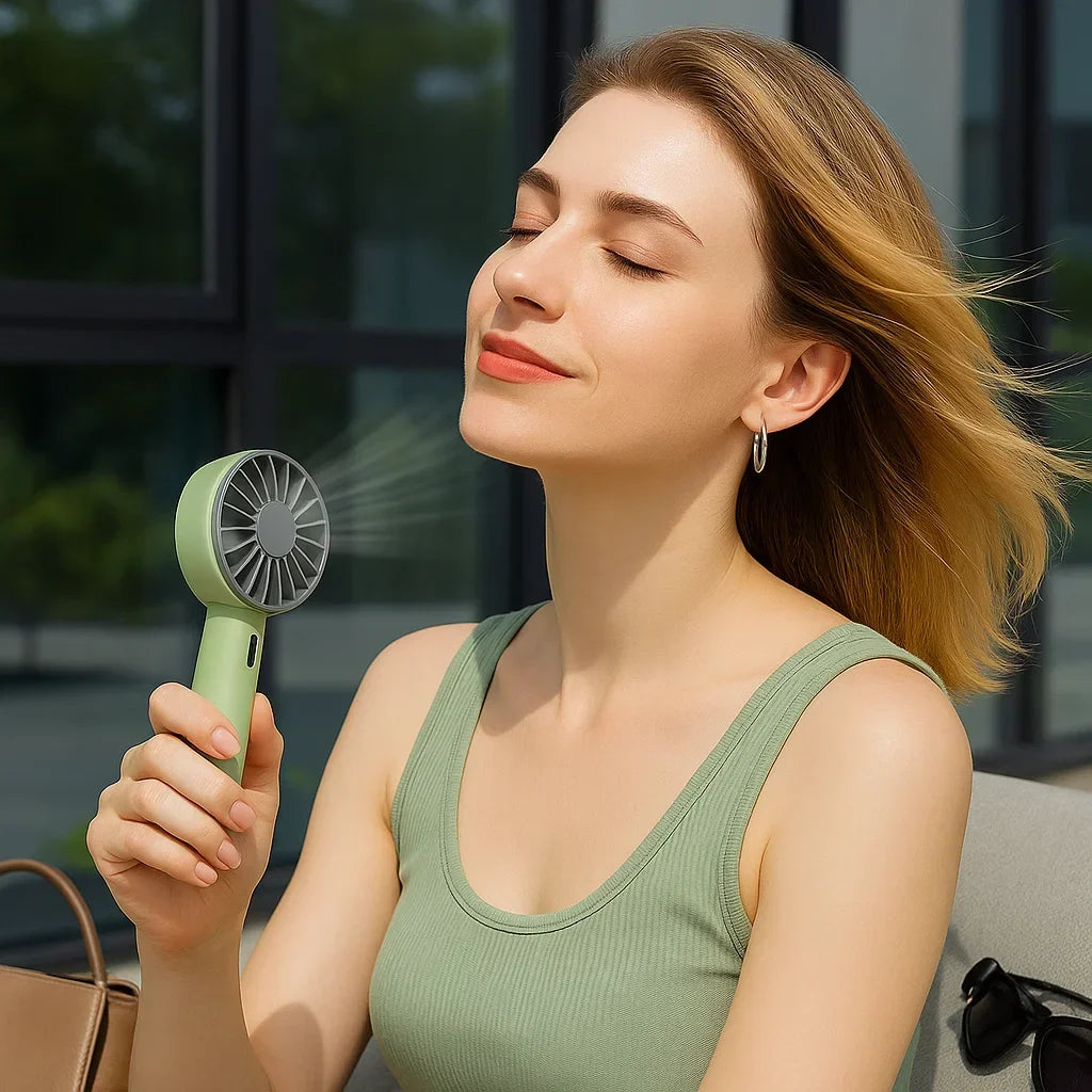 Ventilador de Aire Acondicionado Portátil | Compacto, Ligero e Ideal para Uso en Casa, Oficina y Aire Libre | Ventiladores Portátiles de Mano