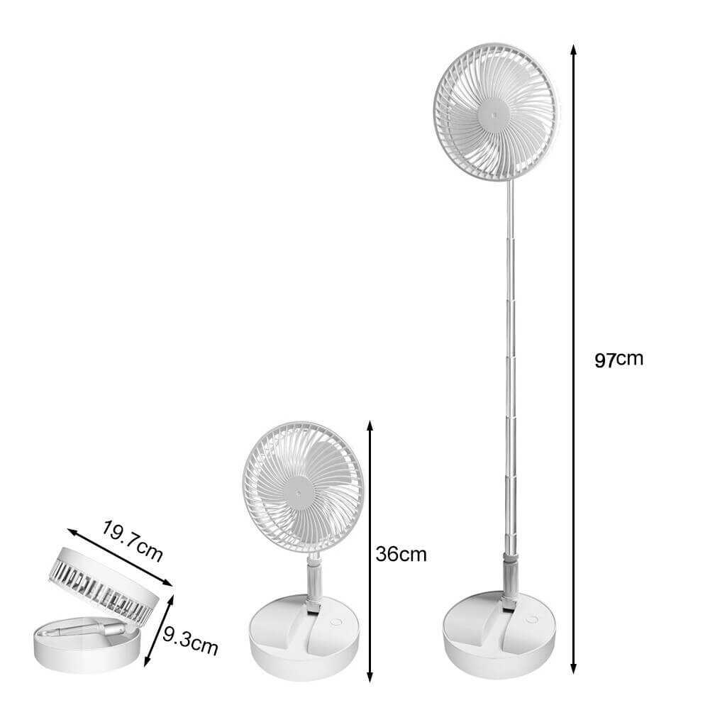 Ventilador Portátil Retráctil para Máximo Confort