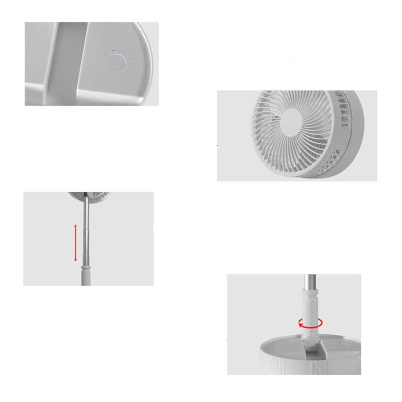 Ventilador Portátil Retráctil para Máximo Confort