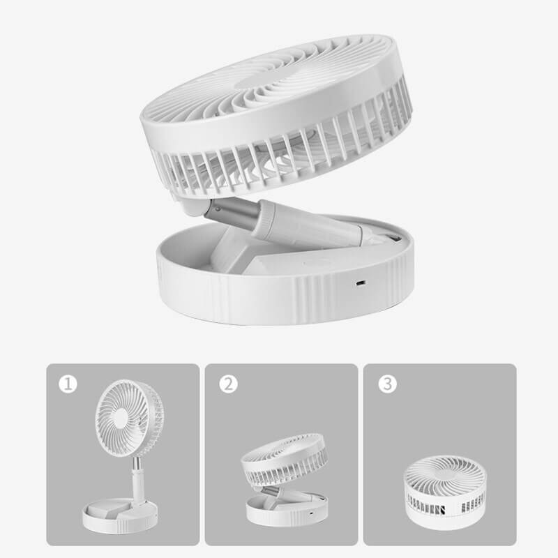 Ventilador Portátil Retráctil para Máximo Confort