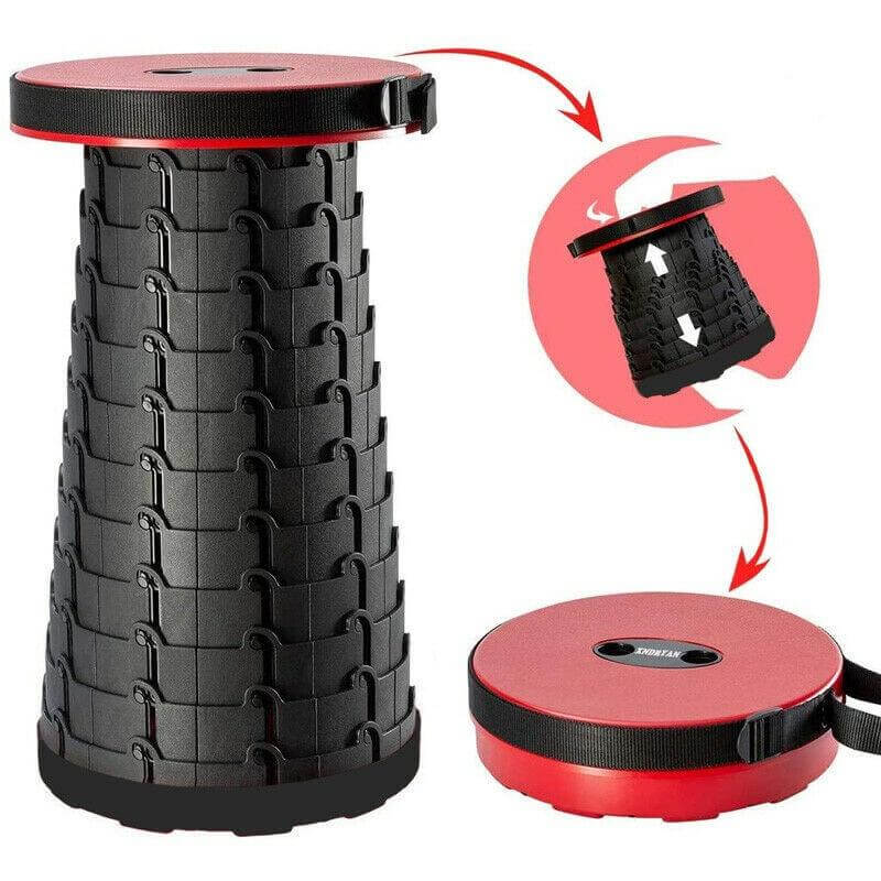 Taburete Plegable y Retráctil para Camping y Uso al Aire Libre