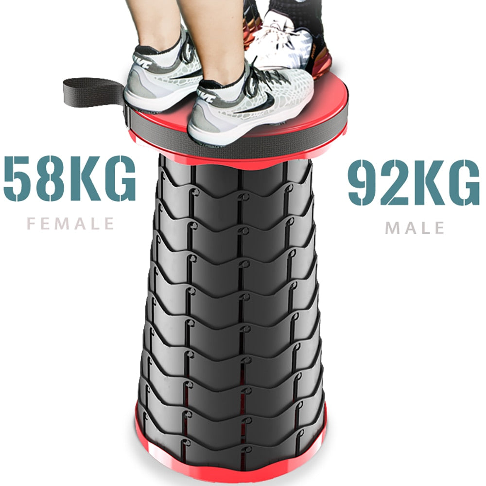 Taburete Plegable y Retráctil para Camping y Uso al Aire Libre