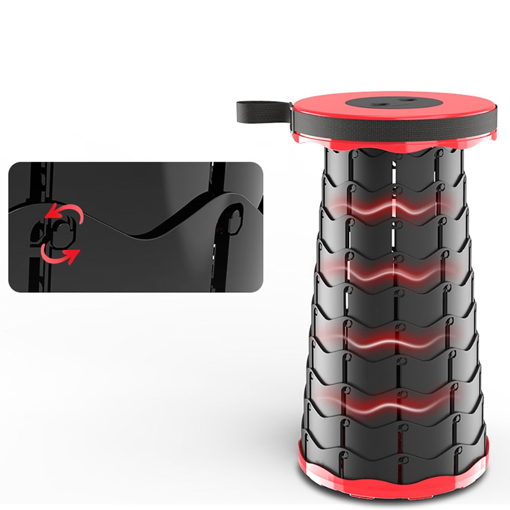 Taburete Plegable y Retráctil para Camping y Uso al Aire Libre
