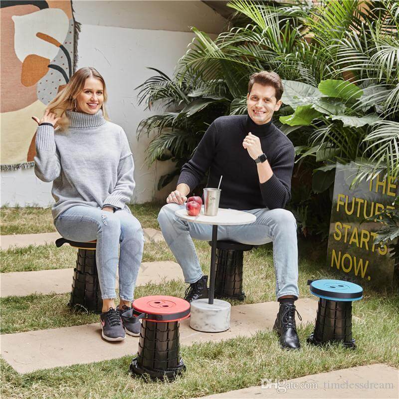 Taburete Plegable y Retráctil para Camping y Uso al Aire Libre