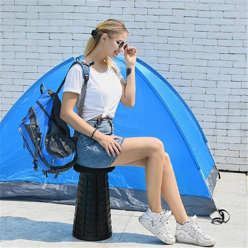 Taburete Plegable y Retráctil para Camping y Uso al Aire Libre