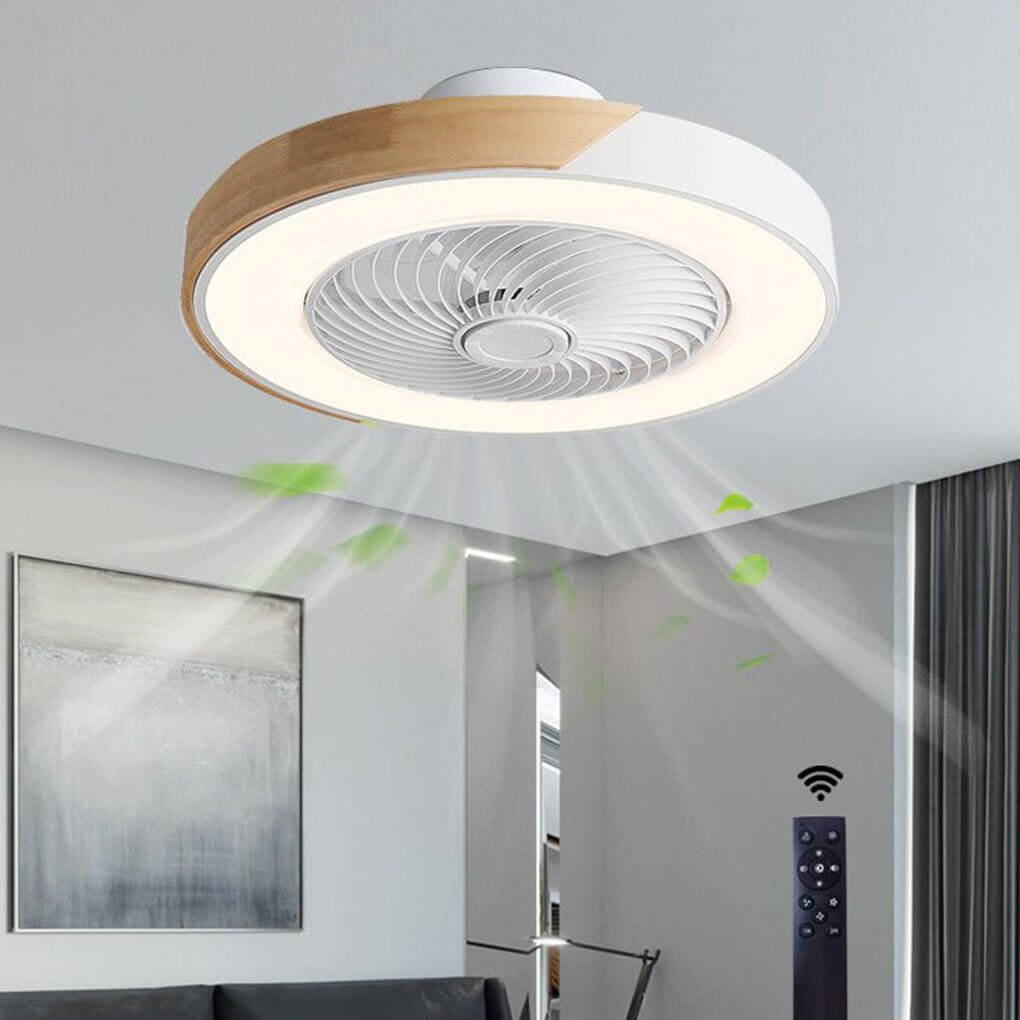 Ventilador de Techo Moderno Sin Aspas con Luz LED y Control Remoto