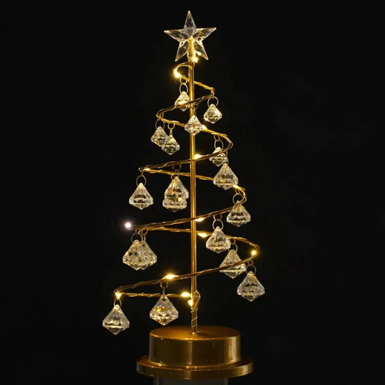 Crystava | Lámpara decorativa para el árbol de Navidad con cristales LED