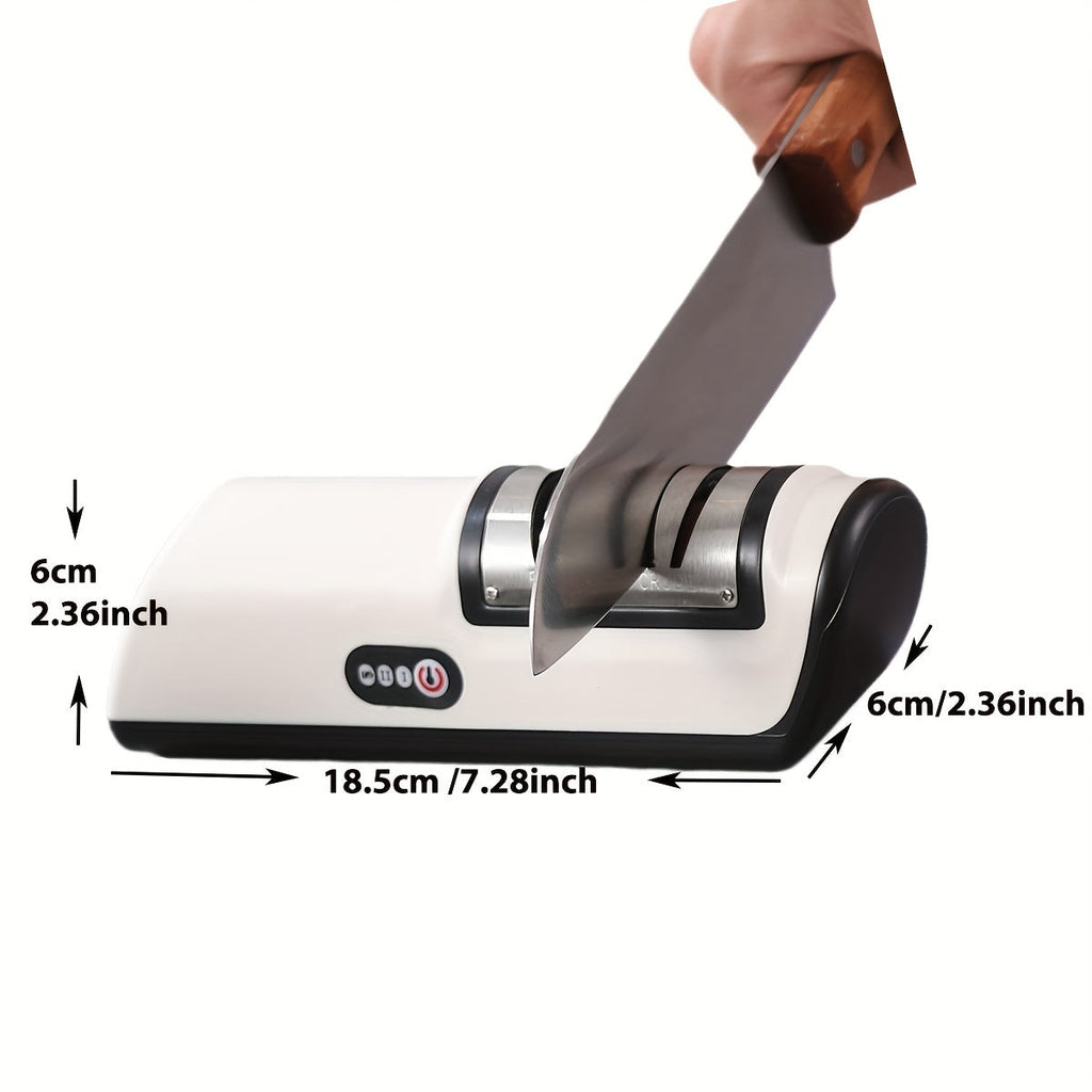 Afilador de Cuchillos Eléctrico - Afilador de Cocina con Función de Carga Automática y 2 Ajustes para un Corte Perfecto