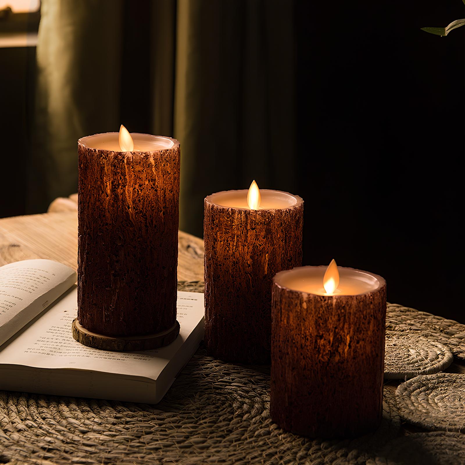Velas LED LumiFlame | Efecto de cera parpadeante | Seguras y ahorradoras de energía | Diferentes tamaños y diseños