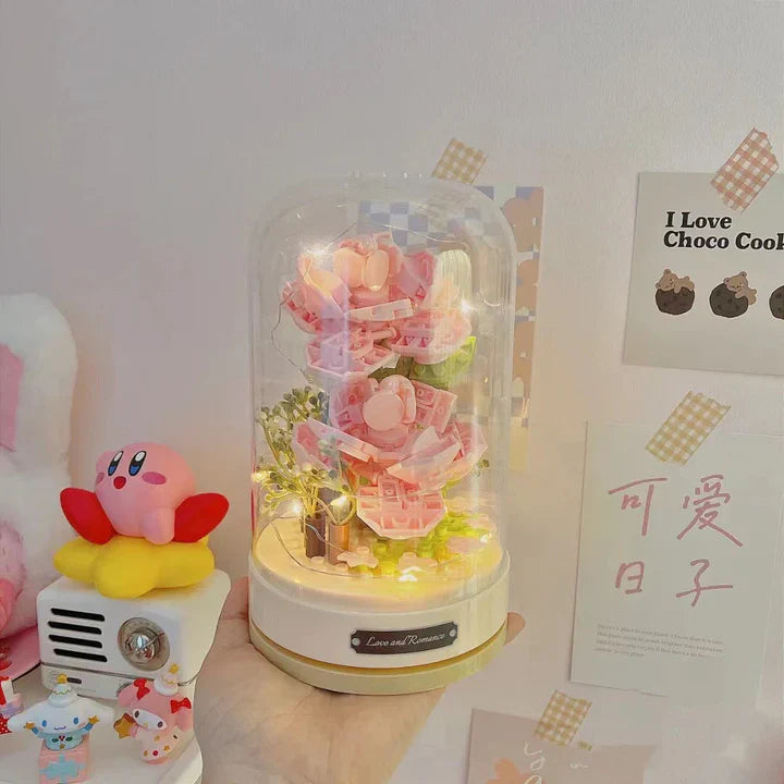 BloomBox - Caja de música creativa de Lego con rosa para regalos y decoración