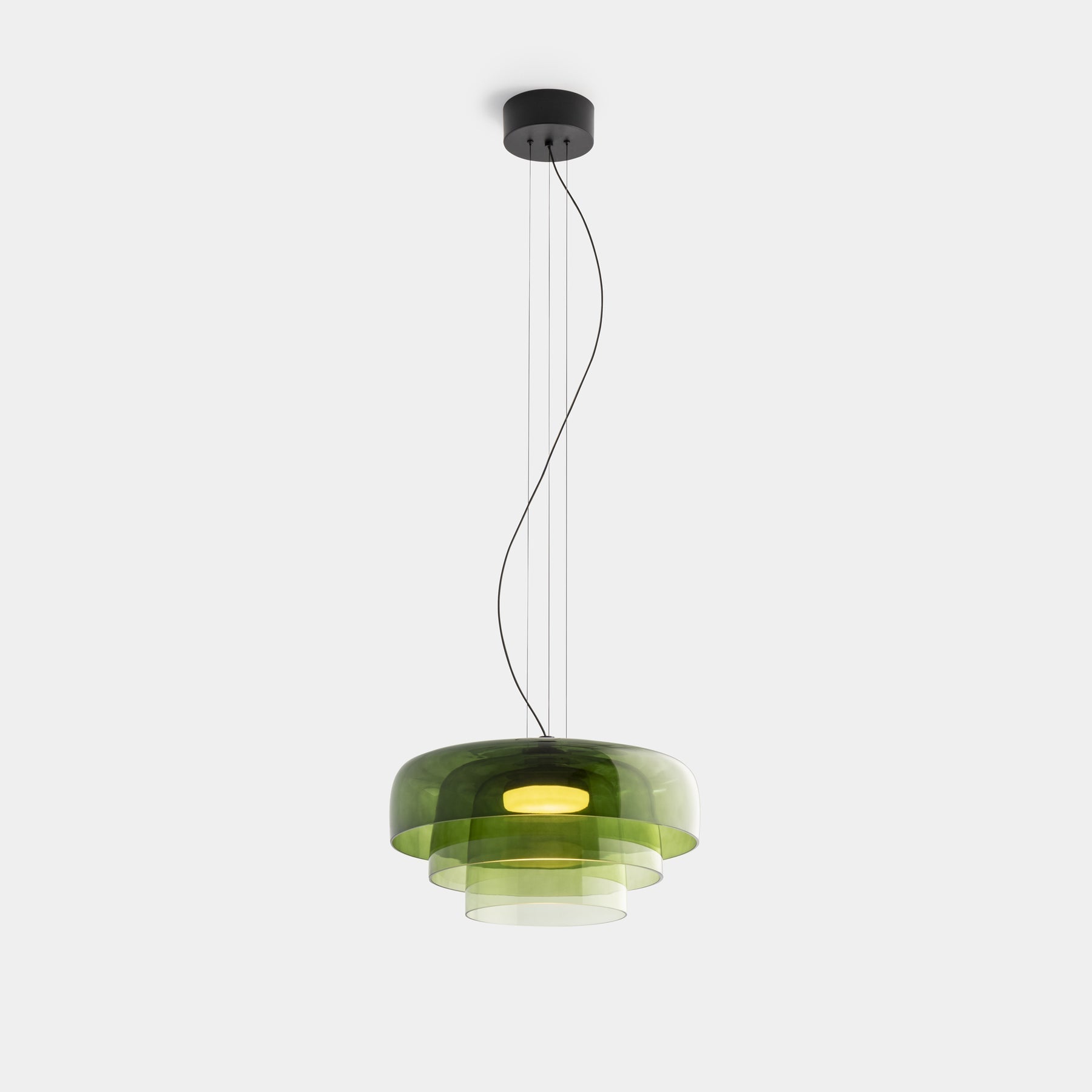 Lámpara colgante moderna de vidrio y metal – Lámpara LED colgante con luz cálida para cocina y comedor