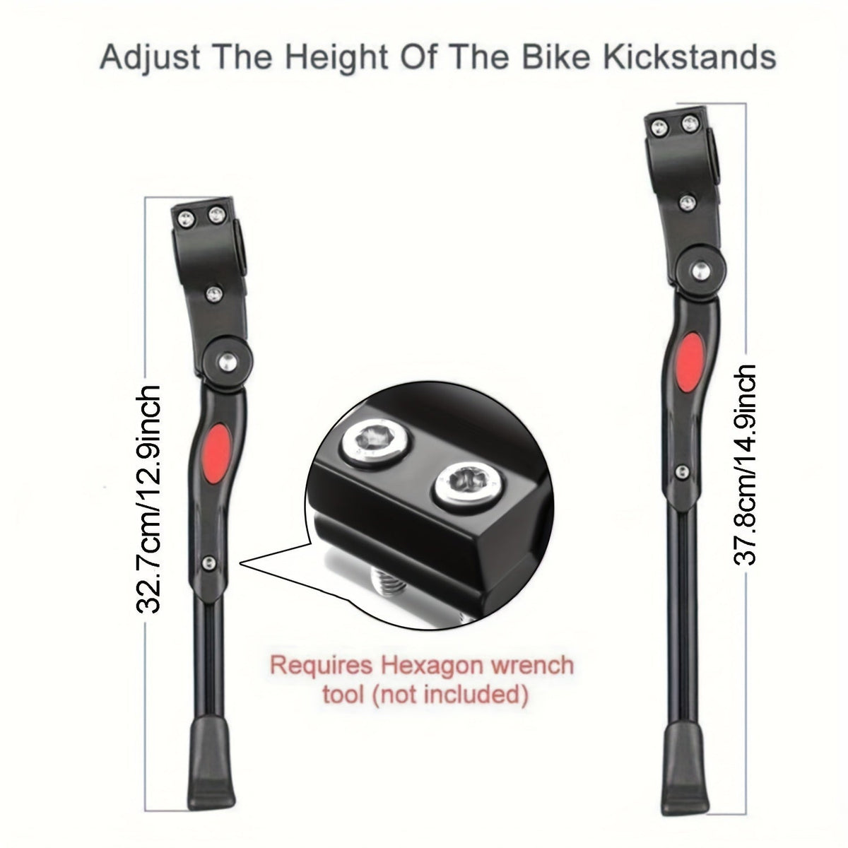 Soporte de Bicicleta Ajustable – Fuerte Caballete Lateral para Estacionamiento Estable