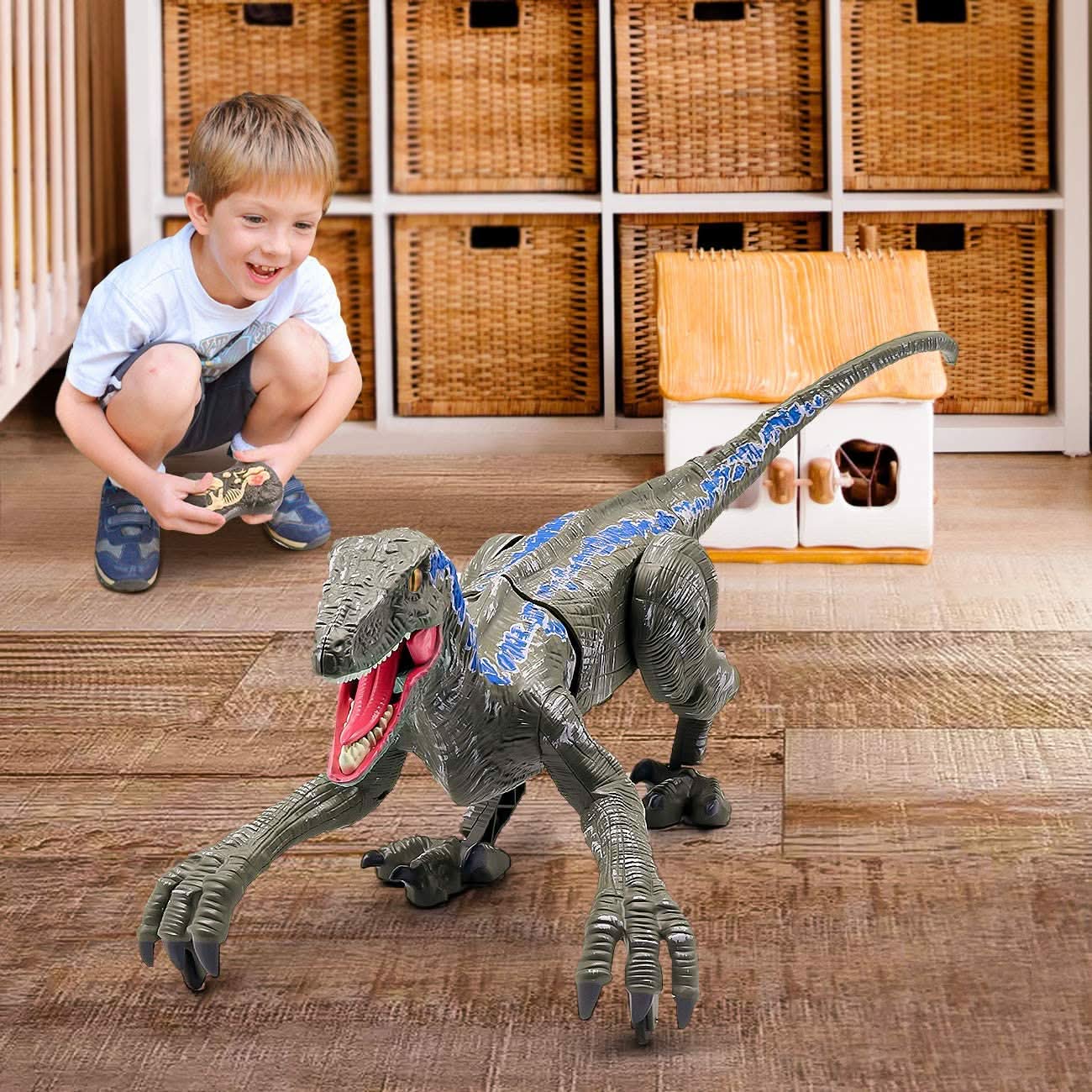 DINOREX – Dinosaure interactif avec lumière et son pour un amusement préhistorique