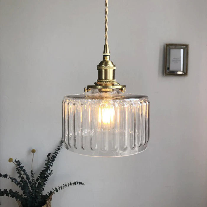 Lisslune | Lámpara Colgante de Cristal Vintage - Celeste