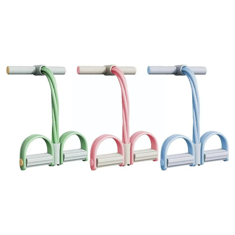 Pedal de Resistencia con 4 Tubos – Entrenador Abdominal para Casa