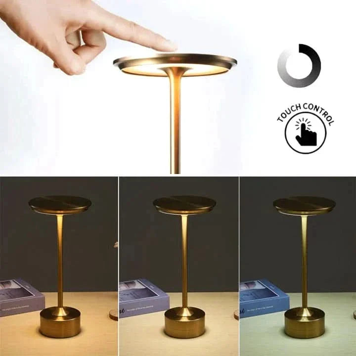 Lámpara LED inalámbrica con un diseño elegante y sensible al tacto