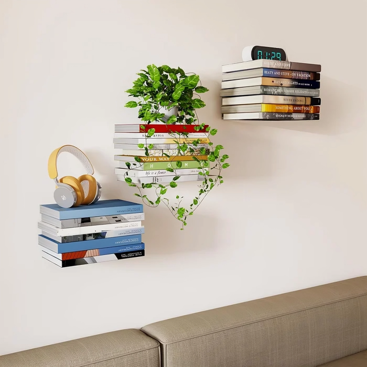 Booksy – Estante de pared invisible que ahorra espacio | 1+2 GRATIS