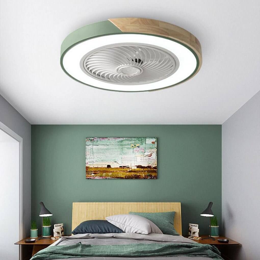 Ventilador de Techo Moderno Sin Aspas con Luz LED y Control Remoto