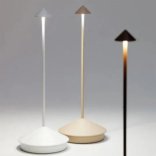Lámpara de mesa LED minimalista - Iluminación inalámbrica a prueba de agua y regulable