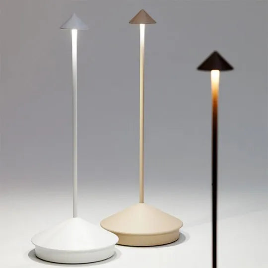 ZenLume | Lámpara de Mesa LED Minimalista - Iluminación Inalámbrica e Impermeable Regulable