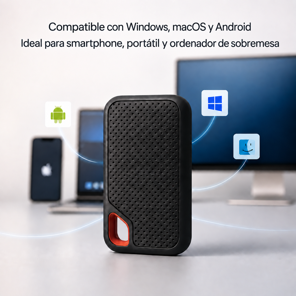 Disco duro externo | SSD con 2 TB de almacenamiento | DataBox