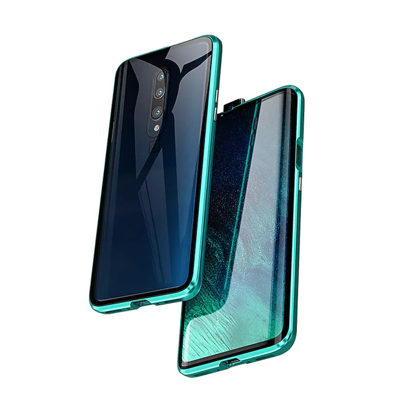 Funda de teléfono magnética de vidrio templado doble cara para Samsung