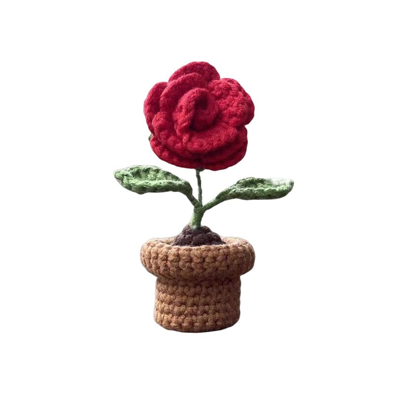 Flores tejidas a mano