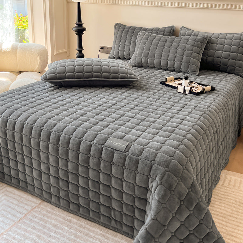 ComfiSquare - Colcha Suave de Estilo Moderno con Textura Cuadrada