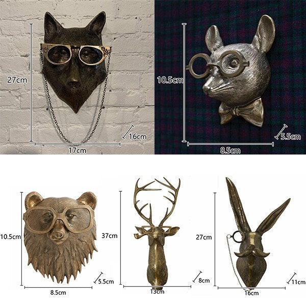 Decoración de Cabezas de Animales para Pared en Casa