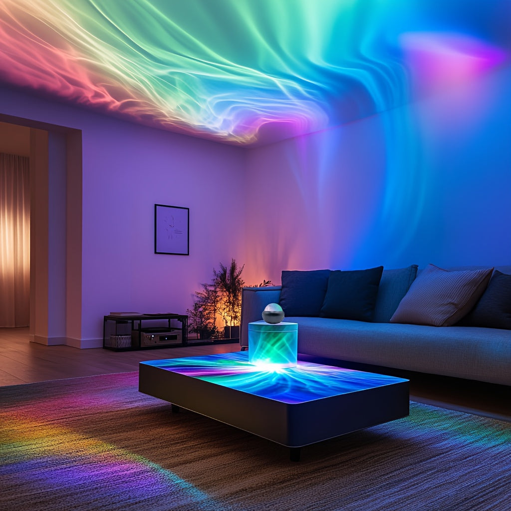 Proyector de Espectáculo de Luz Mágica - Efecto Encantador de Cielo Estrellado Colorido