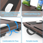 Soporte Ergonómico para Laptop con Soporte para Muñeca y Ranuras para Dispositivos