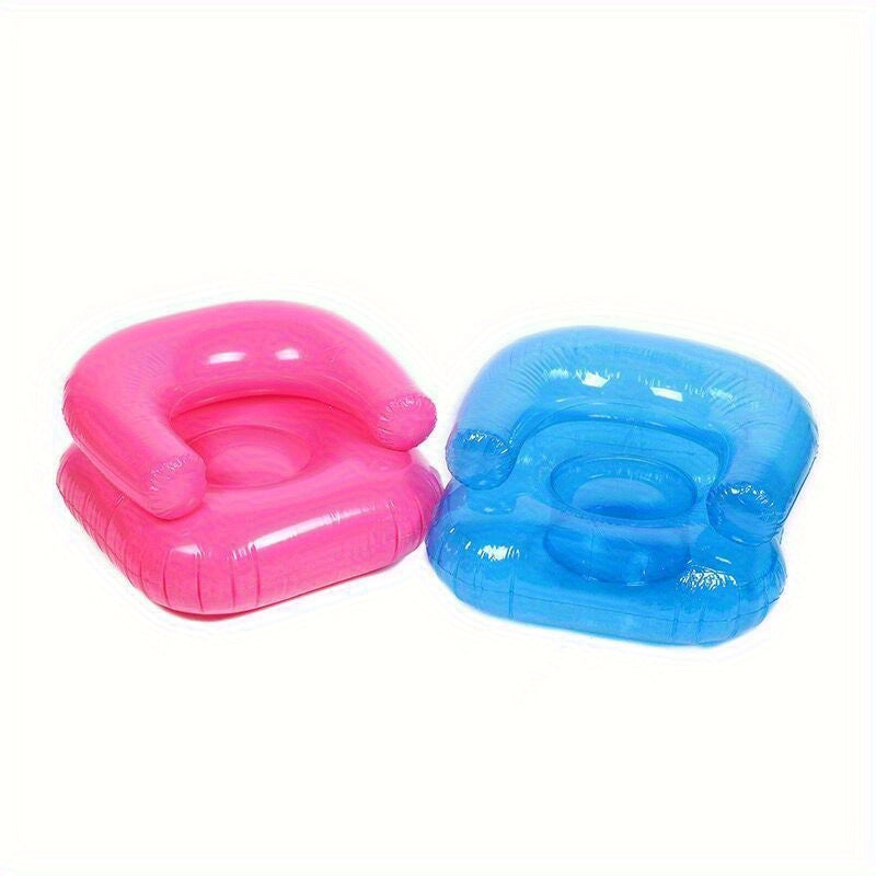 Sillón Inflable para Adultos con Diseño Transparente y Cojín de Confort