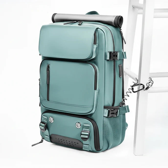 TRAVELMAX Pack – Gran mochila de viaje impermeable con puerto USB