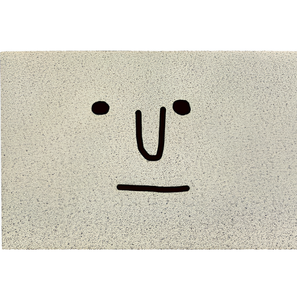 Alfombra de Entrada de PVC Antideslizante con Cara de Smiley