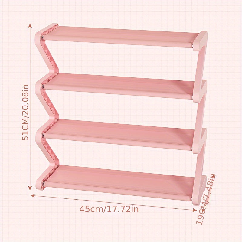 ZigZag ShoeRack - Organizador de Zapatos Elegante y Ahorra Espacio