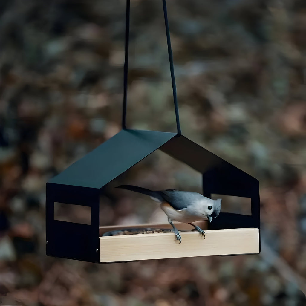 TweetWood – Casa de pájaros colgante con diseño natural para una vida de jardín vibrante