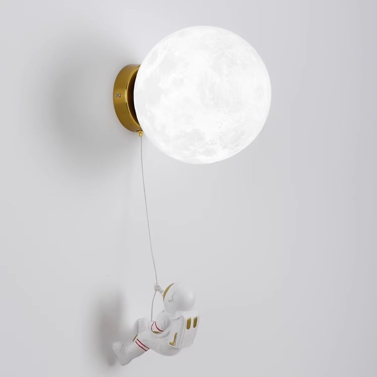 Lámpara de pared creativa de astronauta lunar