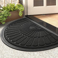 Alfombrilla de Goma Duradera - Diseño Semicircular para Interior y Exterior