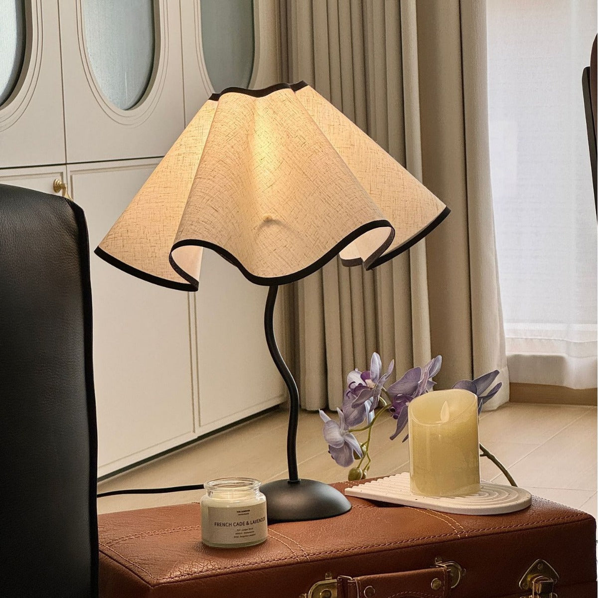 Lámpara de Mesa Diseño de Pétalo Luz de Noche