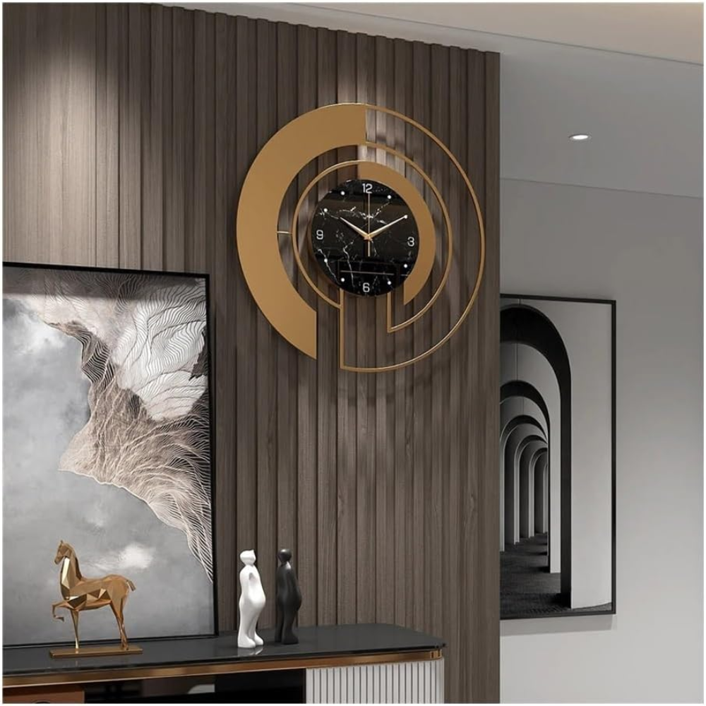 Reloj de Pared Redondo de Metal con Movimiento Silencioso