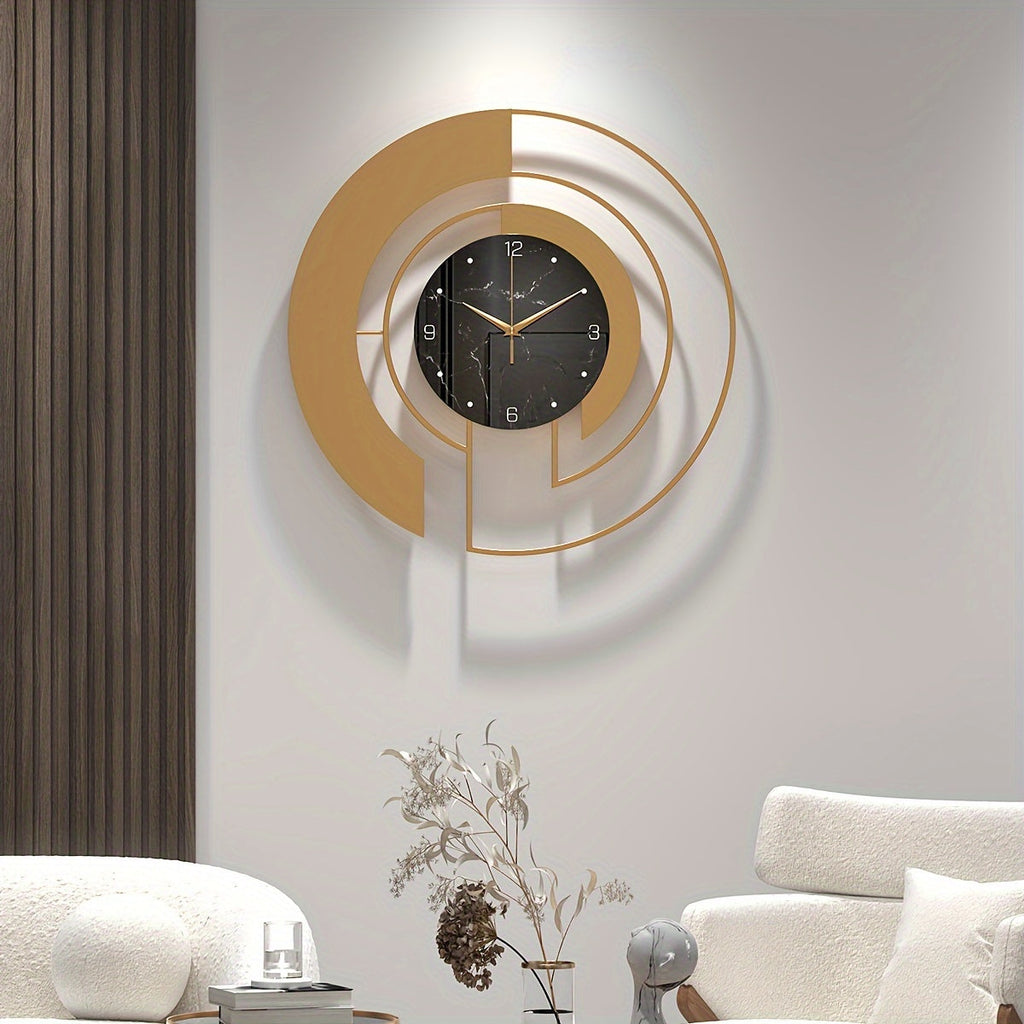 Reloj de Pared Redondo de Metal con Movimiento Silencioso