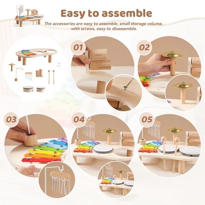 SET MELODINY – Juguete musical de madera para bebés creativos a partir de 12 meses