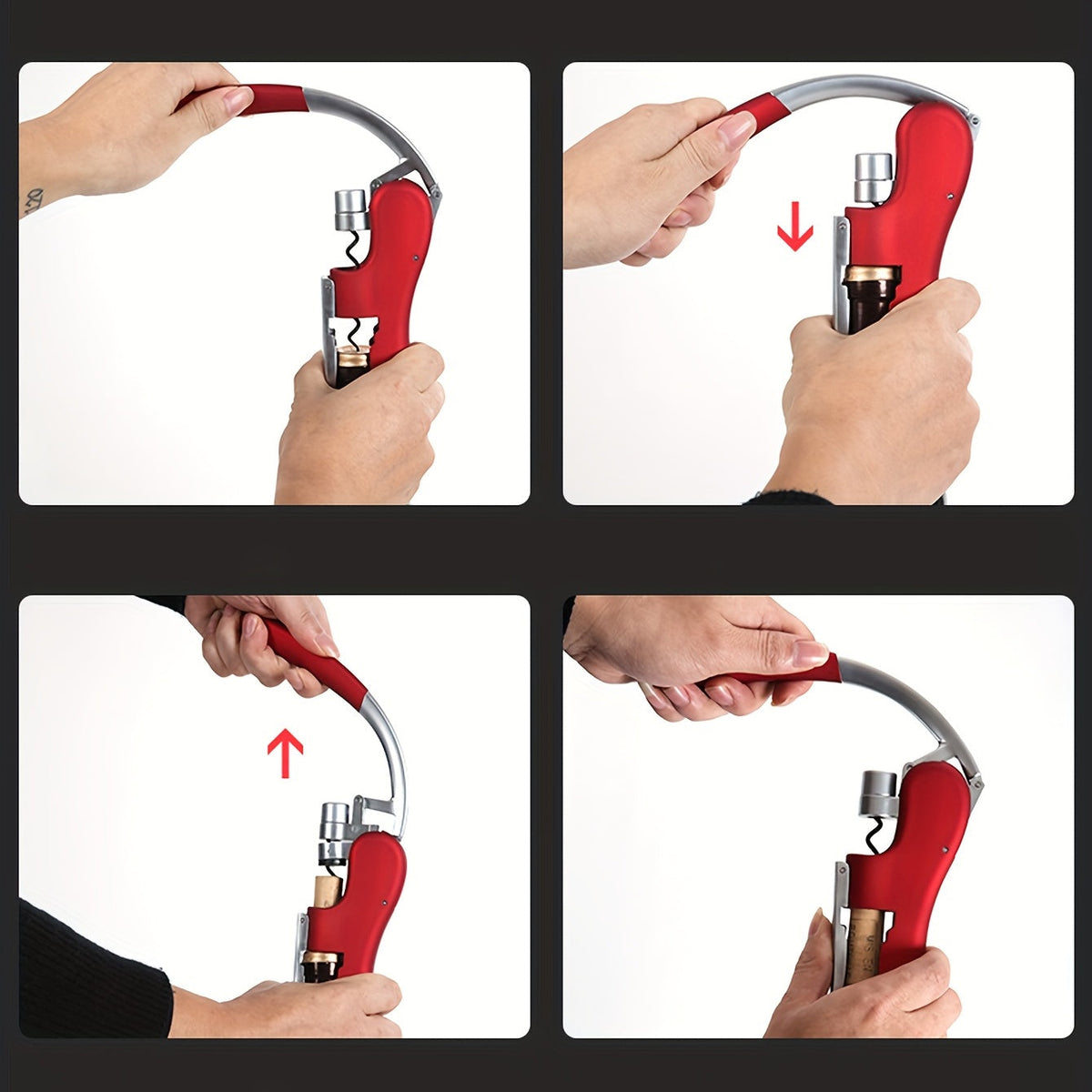 Sacacorchos Ergonómico – Abre Botellas de Vino Rápido y Seguro para el Hogar y la Hostelería