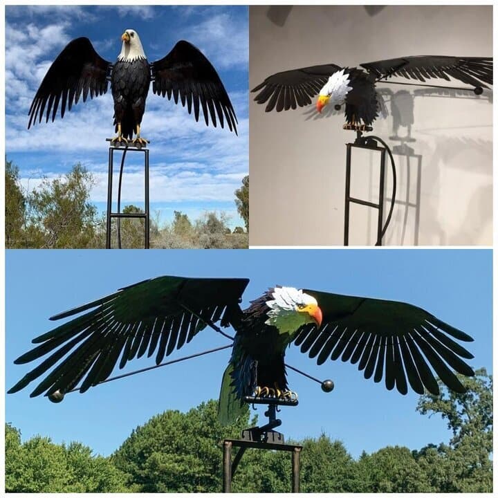 Generador de Viento de Metal en Forma de Pájaro - Ornamentos Decorativos para Jardín