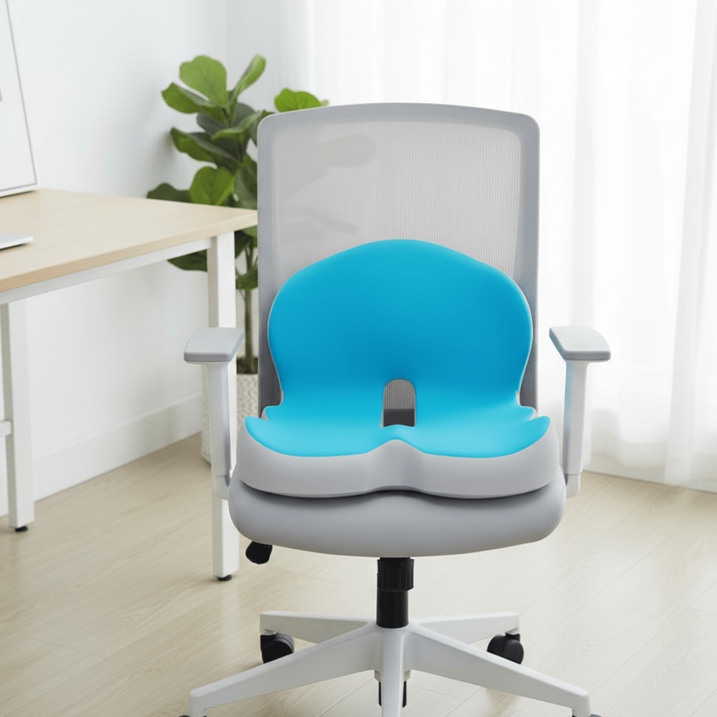 BowLift | Cojín de Asiento ErgoComfort – Cojín Ergonómico de Espuma de Memoria para Soporte y Comodidad de la Espalda